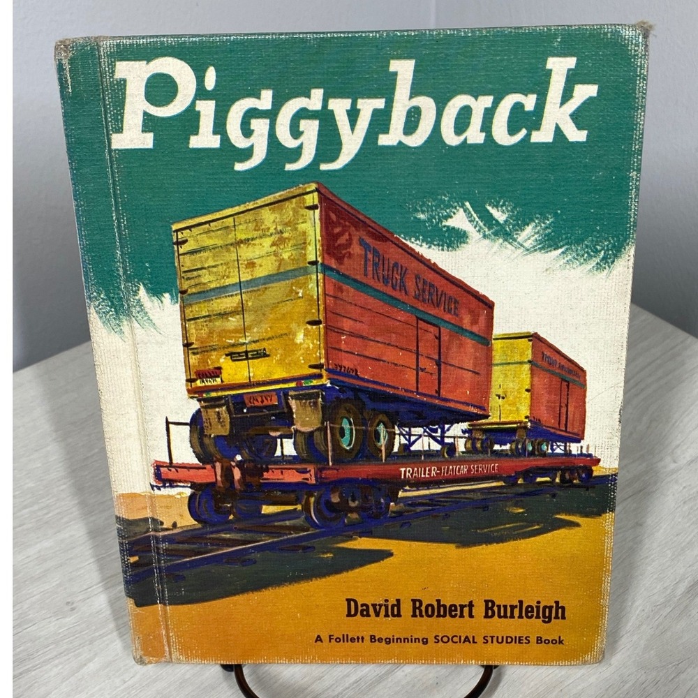 Vintage 1962 Piggyback David Robert Burleigh Follett Childrens ExLib Ben Abril
